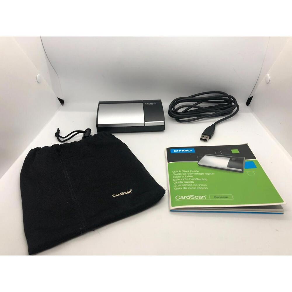DYMO CardScan 62 Personal Business Card Scanner Black and Silver Cords Software